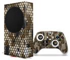 WraptorSkinz Skin Wrap compatible with the 2020 XBOX Series S Console and Controller HEX Mesh Camo 01 Brown (XBOX NOT INCLUDED)
