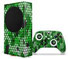 WraptorSkinz Skin Wrap compatible with the 2020 XBOX Series S Console and Controller HEX Mesh Camo 01 Green Bright (XBOX NOT INCLUDED)