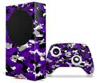 WraptorSkinz Skin Wrap compatible with the 2020 XBOX Series S Console and Controller WraptorCamo Digital Camo Purple (XBOX NOT INCLUDED)
