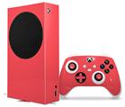 WraptorSkinz Skin Wrap compatible with the 2020 XBOX Series S Console and Controller Solids Collection Coral (XBOX NOT INCLUDED)