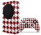 WraptorSkinz Skin Wrap compatible with the 2020 XBOX Series S Console and Controller Houndstooth Red Dark (XBOX NOT INCLUDED)