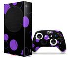WraptorSkinz Skin Wrap compatible with the 2020 XBOX Series S Console and Controller Lots of Dots Purple on Black (XBOX NOT INCLUDED)