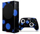 WraptorSkinz Skin Wrap compatible with the 2020 XBOX Series S Console and Controller Lots of Dots Blue on Black (XBOX NOT INCLUDED)