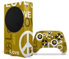 WraptorSkinz Skin Wrap compatible with the 2020 XBOX Series S Console and Controller Love and Peace Yellow (XBOX NOT INCLUDED)