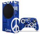WraptorSkinz Skin Wrap compatible with the 2020 XBOX Series S Console and Controller Love and Peace Blue (XBOX NOT INCLUDED)