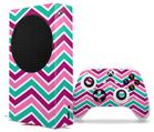 WraptorSkinz Skin Wrap compatible with the 2020 XBOX Series S Console and Controller Zig Zag Teal Pink Purple (XBOX NOT INCLUDED)