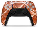 WraptorSkinz Skin Wrap compatible with the Sony PS5 DualSense Controller Wavey Burnt Orange (CONTROLLER NOT INCLUDED)