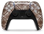 WraptorSkinz Skin Wrap compatible with the Sony PS5 DualSense Controller Wavey Chocolate Brown (CONTROLLER NOT INCLUDED)