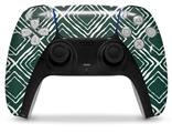 WraptorSkinz Skin Wrap compatible with the Sony PS5 DualSense Controller Wavey Hunter Green (CONTROLLER NOT INCLUDED)
