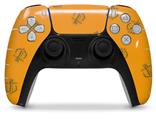 WraptorSkinz Skin Wrap compatible with the Sony PS5 DualSense Controller Anchors Away Orange (CONTROLLER NOT INCLUDED)