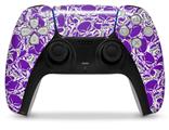 WraptorSkinz Skin Wrap compatible with the Sony PS5 DualSense Controller Scattered Skulls Purple (CONTROLLER NOT INCLUDED)