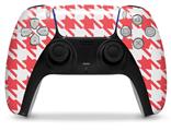 WraptorSkinz Skin Wrap compatible with the Sony PS5 DualSense Controller Houndstooth Coral (CONTROLLER NOT INCLUDED)