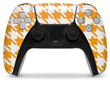 WraptorSkinz Skin Wrap compatible with the Sony PS5 DualSense Controller Houndstooth Orange (CONTROLLER NOT INCLUDED)