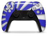 WraptorSkinz Skin Wrap compatible with the Sony PS5 DualSense Controller Rising Sun Japanese Flag Blue (CONTROLLER NOT INCLUDED)