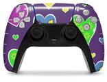 WraptorSkinz Skin Wrap compatible with the Sony PS5 DualSense Controller Crazy Hearts (CONTROLLER NOT INCLUDED)