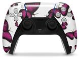 WraptorSkinz Skin Wrap compatible with the Sony PS5 DualSense Controller Butterflies Purple (CONTROLLER NOT INCLUDED)