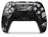 WraptorSkinz Skin Wrap compatible with the Sony PS5 DualSense Controller Skulls Confetti White (CONTROLLER NOT INCLUDED)