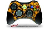 Scattered Skulls Orange - Decal Style Skin fits Microsoft XBOX 360 Wireless Controller (CONTROLLER NOT INCLUDED)