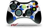 Lots of Dots Blue on White - Decal Style Skin fits Microsoft XBOX 360 Wireless Controller (CONTROLLER NOT INCLUDED)