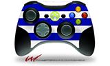Kearas Psycho Stripes Blue and White - Decal Style Skin fits Microsoft XBOX 360 Wireless Controller (CONTROLLER NOT INCLUDED)