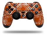 WraptorSkinz Skin compatible with Sony PS4 Dualshock Controller PlayStation 4 Original Slim and Pro Wavey Burnt Orange (CONTROLLER NOT INCLUDED)