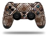WraptorSkinz Skin compatible with Sony PS4 Dualshock Controller PlayStation 4 Original Slim and Pro Wavey Chocolate Brown (CONTROLLER NOT INCLUDED)