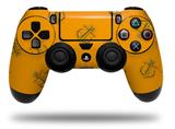 WraptorSkinz Skin compatible with Sony PS4 Dualshock Controller PlayStation 4 Original Slim and Pro Anchors Away Orange (CONTROLLER NOT INCLUDED)