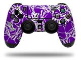 WraptorSkinz Skin compatible with Sony PS4 Dualshock Controller PlayStation 4 Original Slim and Pro Scattered Skulls Purple (CONTROLLER NOT INCLUDED)