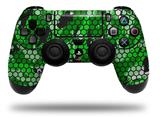 WraptorSkinz Skin compatible with Sony PS4 Dualshock Controller PlayStation 4 Original Slim and Pro HEX Mesh Camo 01 Green Bright (CONTROLLER NOT INCLUDED)