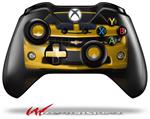 Decal Style Skin for Microsoft XBOX One Wireless Controller 2010 Chevy Camaro Yellow - Black Stripes on Black - (CONTROLLER NOT INCLUDED)