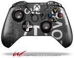 Decal Style Skin for Microsoft XBOX One Wireless Controller Love and Peace Gray - (CONTROLLER NOT INCLUDED)