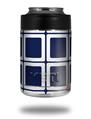 Skin Decal Wrap for Yeti Colster, Ozark Trail and RTIC Can Coolers - Squared Navy Blue (COOLER NOT INCLUDED)