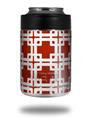 Skin Decal Wrap for Yeti Colster, Ozark Trail and RTIC Can Coolers - Boxed Red Dark (COOLER NOT INCLUDED)