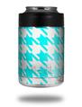 Skin Decal Wrap for Yeti Colster, Ozark Trail and RTIC Can Coolers - Houndstooth Neon Teal (COOLER NOT INCLUDED)