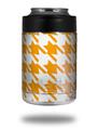 Skin Decal Wrap for Yeti Colster, Ozark Trail and RTIC Can Coolers - Houndstooth Orange (COOLER NOT INCLUDED)