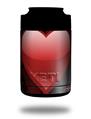 Skin Decal Wrap for Yeti Colster, Ozark Trail and RTIC Can Coolers - Glass Heart Grunge Red (COOLER NOT INCLUDED)