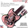 Big Kiss Lips Black on Pink WraptorSkinz TM Skin fits All PS2 SG Guitars Controllers (GUITAR NOT INCLUDED)s