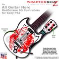 Big Kiss Lips Red on White WraptorSkinz TM Skin fits All PS2 SG Guitars Controllers (GUITAR NOT INCLUDED)s
