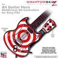 Bullseye Red and White WraptorSkinz TM Skin fits All PS2 SG Guitars Controllers (GUITAR NOT INCLUDED)s