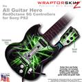 Lightning Green WraptorSkinz TM Skin fits All PS2 SG Guitars Controllers (GUITAR NOT INCLUDED)s