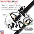 Penguins on White WraptorSkinz  Skin fits XBOX 360 & PS3 Guitar Hero III Les Paul Controller (GUITAR NOT INCLUDED)
