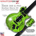 Stardust Green WraptorSkinz  Skin fits XBOX 360 & PS3 Guitar Hero III Les Paul Controller (GUITAR NOT INCLUDED)