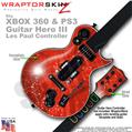 Stardust Red WraptorSkinz  Skin fits XBOX 360 & PS3 Guitar Hero III Les Paul Controller (GUITAR NOT INCLUDED)