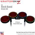 Abstract 01 Red Skin by WraptorSkinz fits Rock Band Drum Set for Nintendo Wii, XBOX 360, PS2 & PS3 (DRUMS NOT INCLUDED)