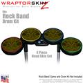 Abstract 01 Yellow Skin by WraptorSkinz fits Rock Band Drum Set for Nintendo Wii, XBOX 360, PS2 & PS3 (DRUMS NOT INCLUDED)