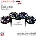 Abstract 02 Blue Skin by WraptorSkinz fits Rock Band Drum Set for Nintendo Wii, XBOX 360, PS2 & PS3 (DRUMS NOT INCLUDED)