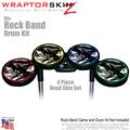Abstract 02 Colors Skin by WraptorSkinz fits Rock Band Drum Set for Nintendo Wii, XBOX 360, PS2 & PS3 (DRUMS NOT INCLUDED)