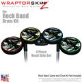 Abstract 02 Green Skin by WraptorSkinz fits Rock Band Drum Set for Nintendo Wii, XBOX 360, PS2 & PS3 (DRUMS NOT INCLUDED)