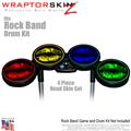 Big Kiss Lips Colors Skin by WraptorSkinz fits Rock Band Drum Set for Nintendo Wii, XBOX 360, PS2 & PS3 (DRUMS NOT INCLUDED)