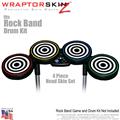 Bullseye Black and White Skin by WraptorSkinz fits Rock Band Drum Set for Nintendo Wii, XBOX 360, PS2 & PS3 (DRUMS NOT INCLUDED)